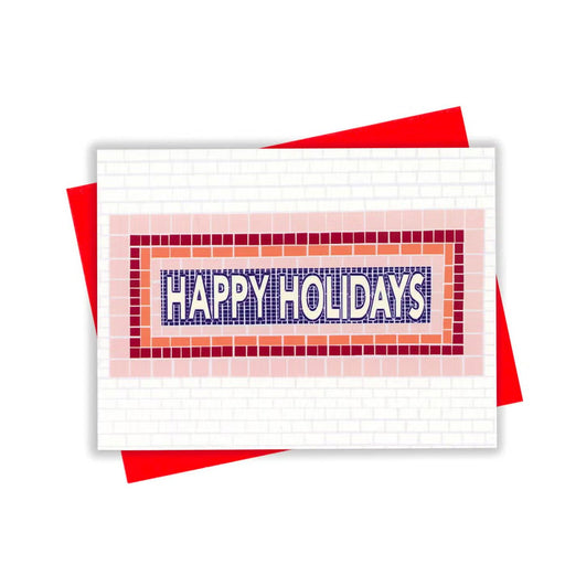 Subway Tile Holidays Greeting Card - Lockwood Shop - XOU