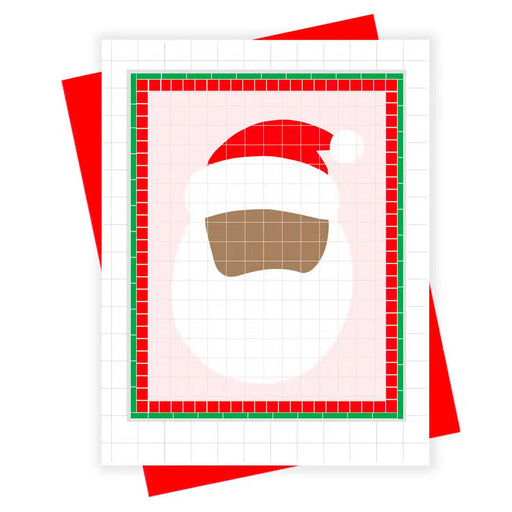 Subway Tile Santa Greeting Card - Lockwood Shop - XOU