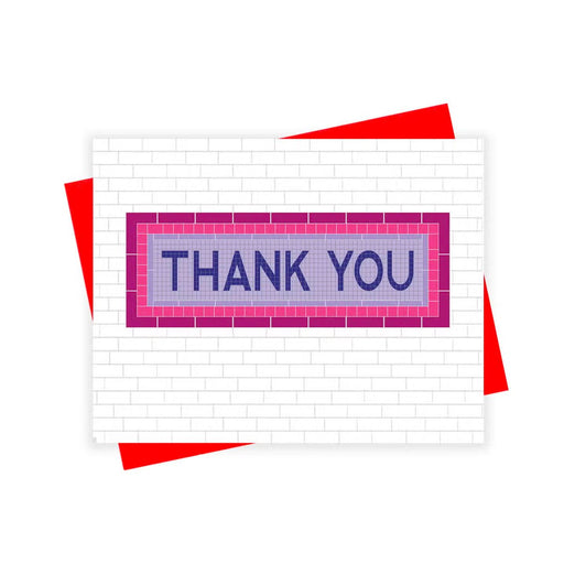 Subway Tile Thank You - Box of 8 Cards - Lockwood Shop - XOU