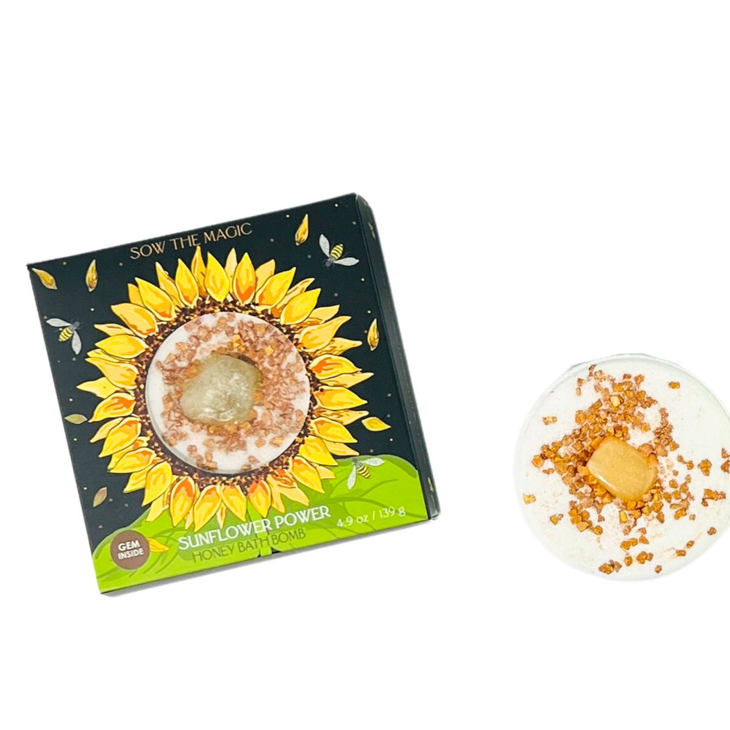 Sunflower Power Bath Bomb (Honey with Amber) - Lockwood Shop - Sow The Magic