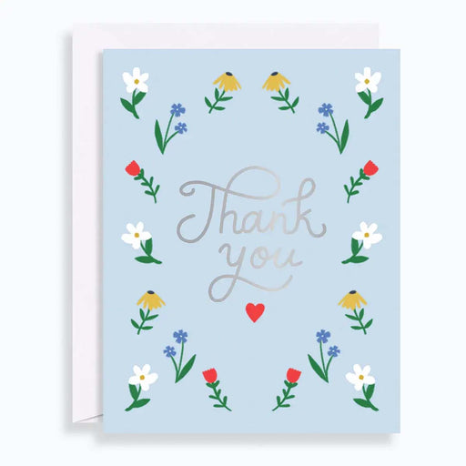 Symmetrical Flowers Thank You - Box of 10 Cards - Lockwood Shop - Waste Not Paper
