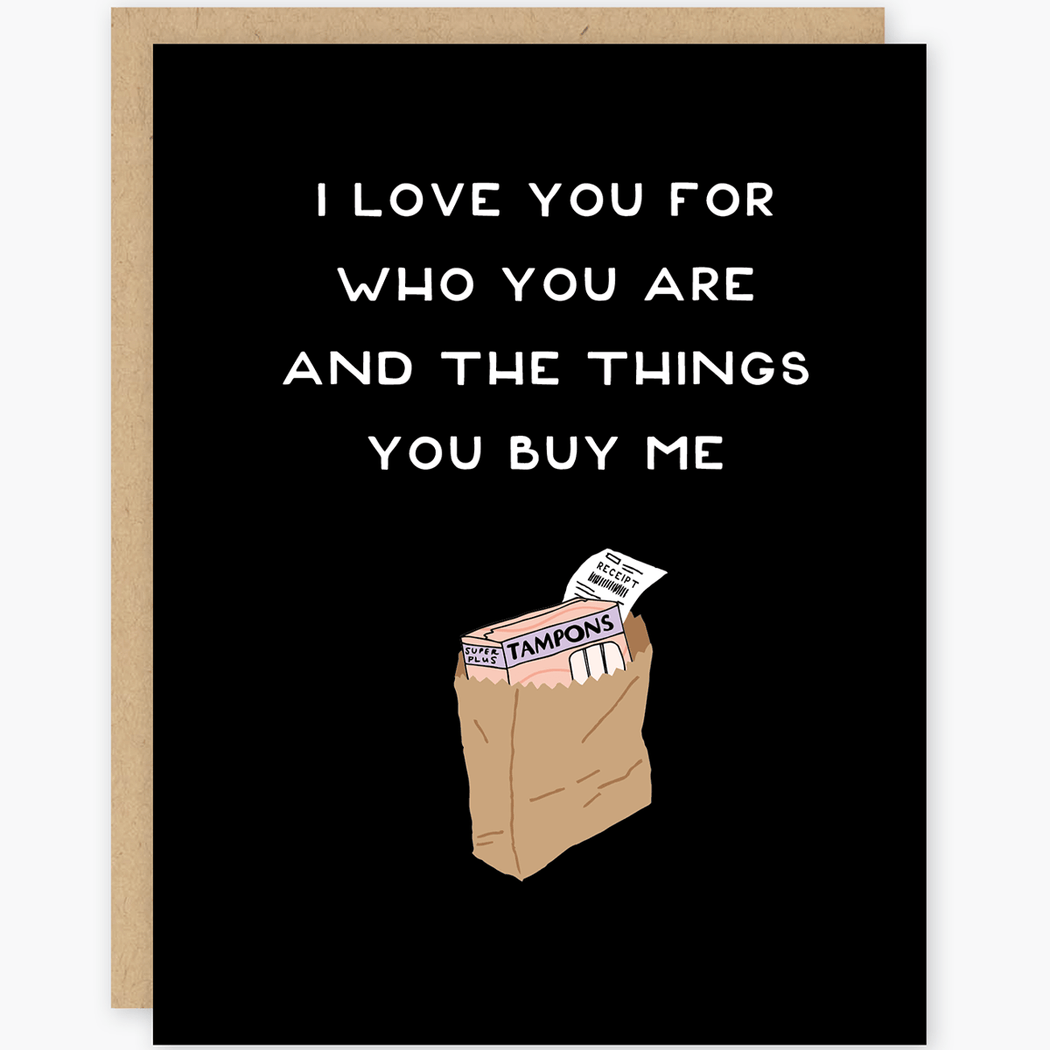 Tampon Love Greeting Card - Lockwood Shop - Party Of One