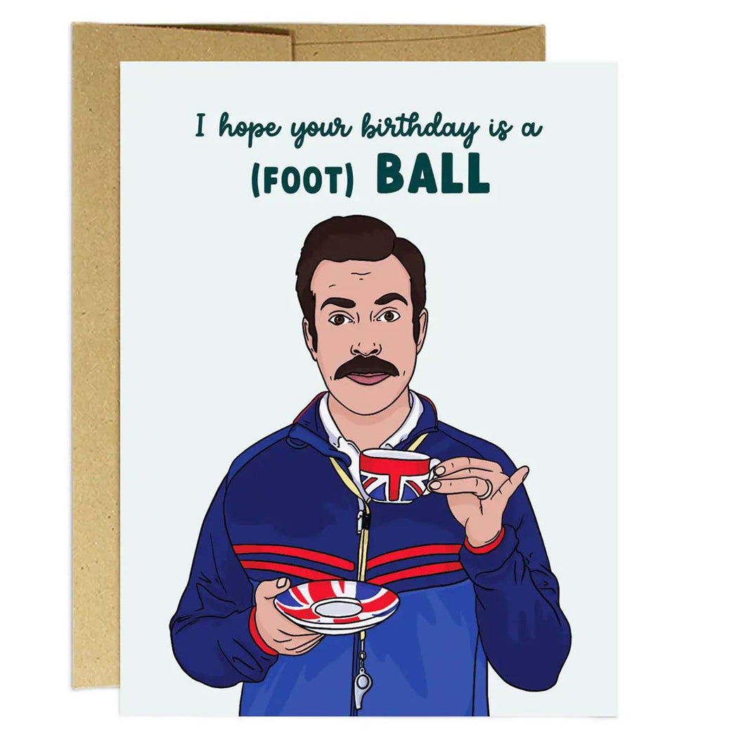 Ted (Foot)Ball Birthday Card - Lockwood Shop - Party Mountain Paper