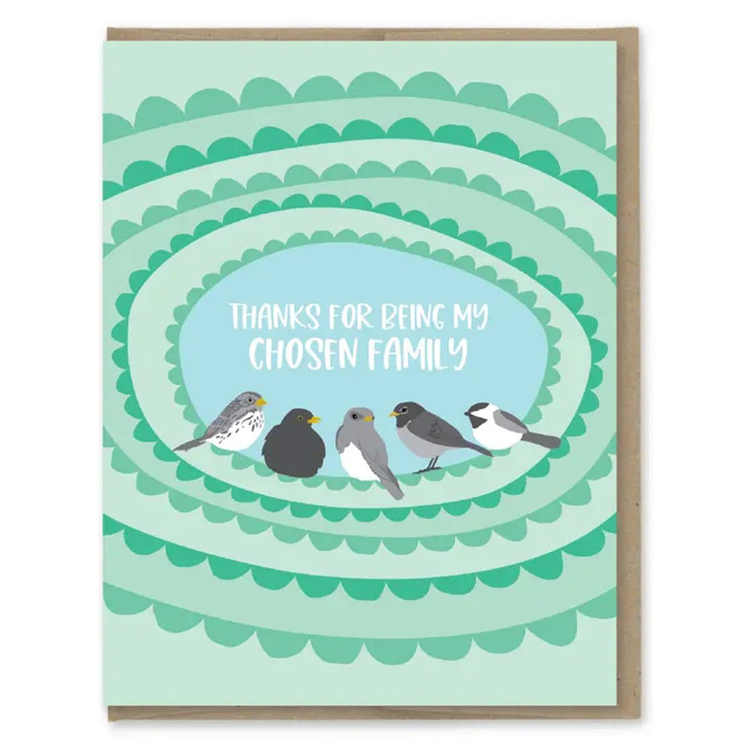 Thanks for Being My Chosen Family Greeting Card - Lockwood Shop - Modern Printed Matter