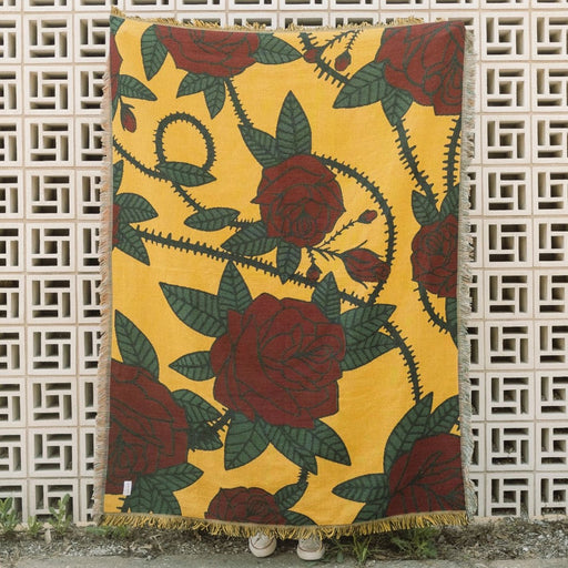 Thorny Rose Woven Blanket - Lockwood Shop - Golden Gems