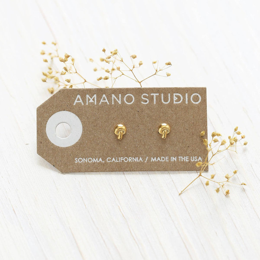 Tiny Mushroom Stud Earring - Lockwood Shop - Amano