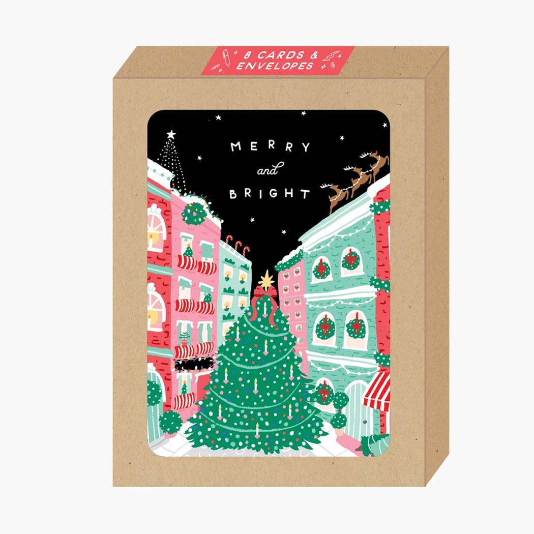 Town Tree - Box of 8 Cards - Lockwood Shop - Party Of One