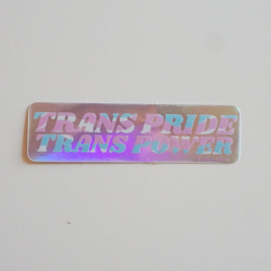Trans Pride Trans Power Sticker - Lockwood Shop - Ash & Chess