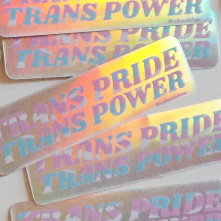 Trans Pride Trans Power Sticker - Lockwood Shop - Ash &amp; Chess