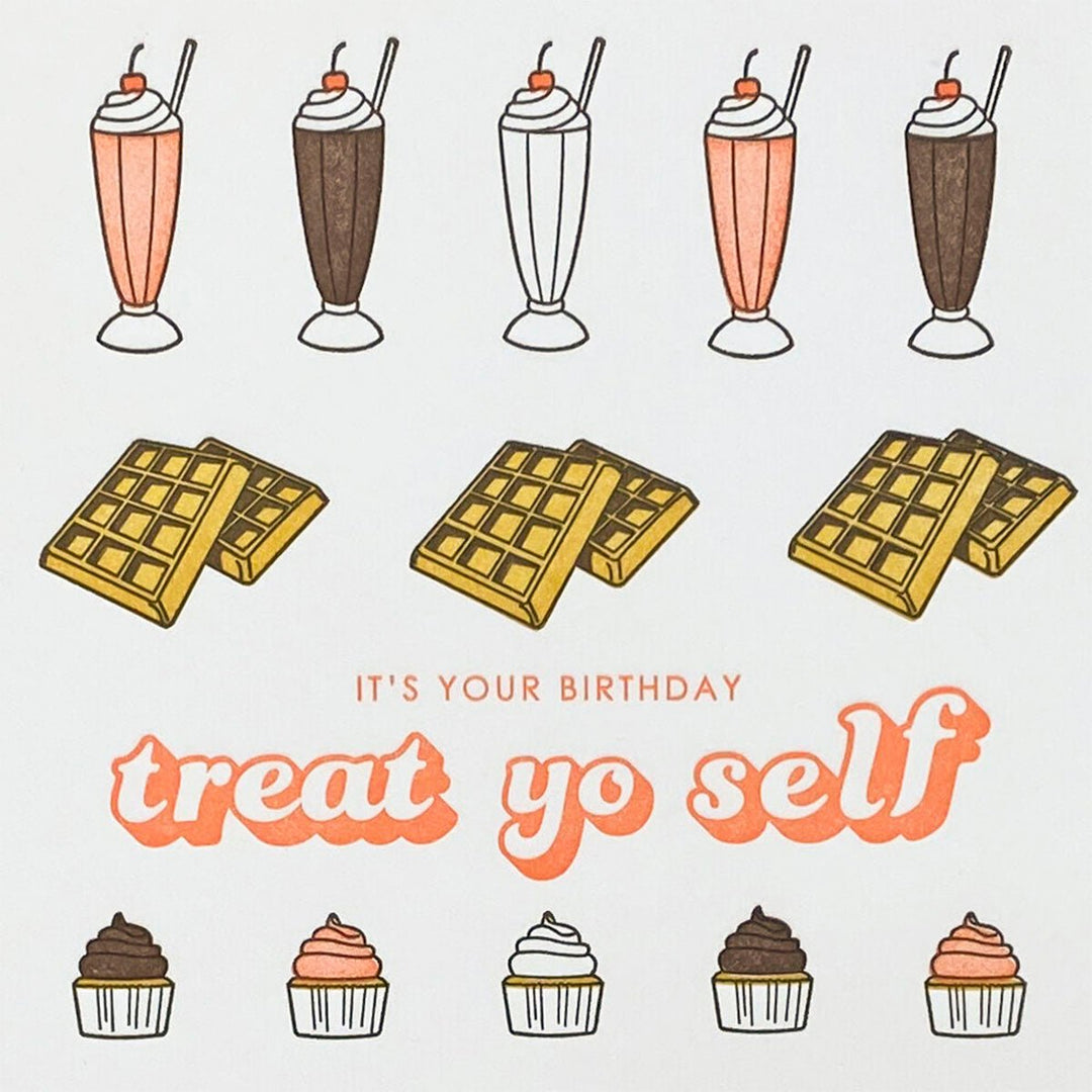 Treat Yo Self Birthday Card - Lockwood Shop - Quick Brown Fox