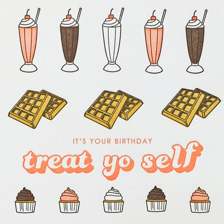Treat Yo Self Birthday Card - Lockwood Shop - Quick Brown Fox