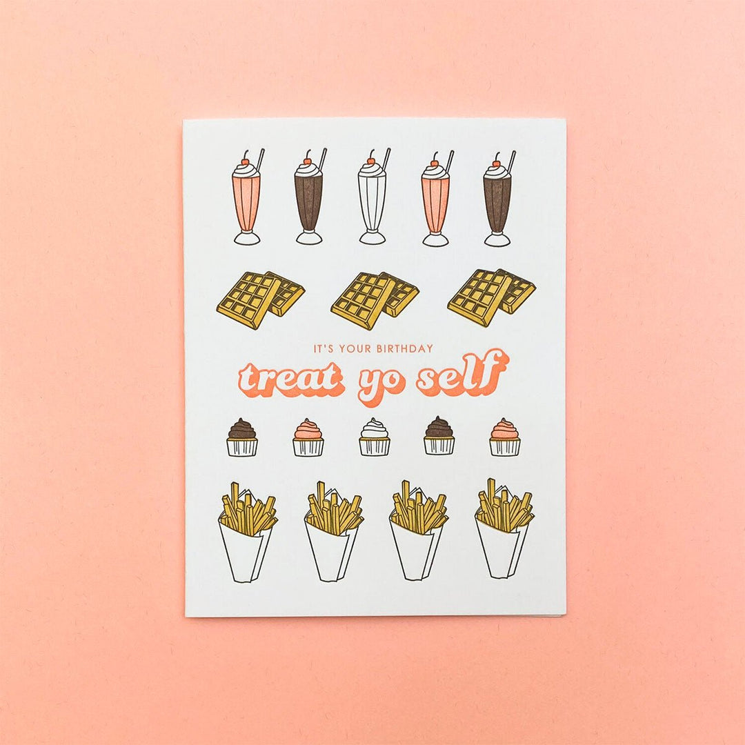 Treat Yo Self Birthday Card - Lockwood Shop - Quick Brown Fox