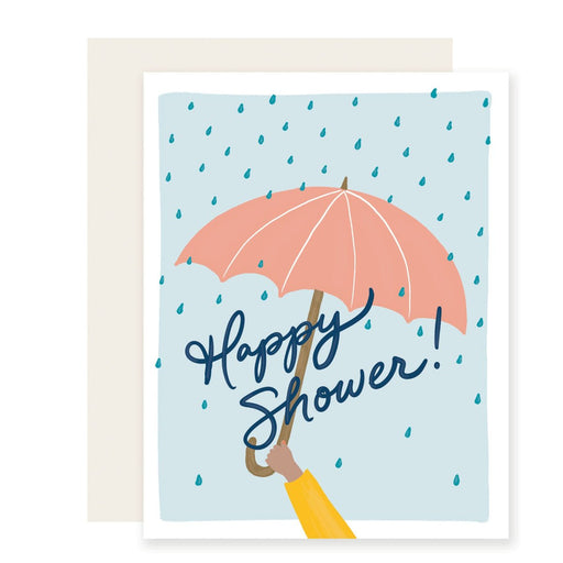 Umbrella Happy Shower Greeting Card - Lockwood Shop - Slightly Stationery