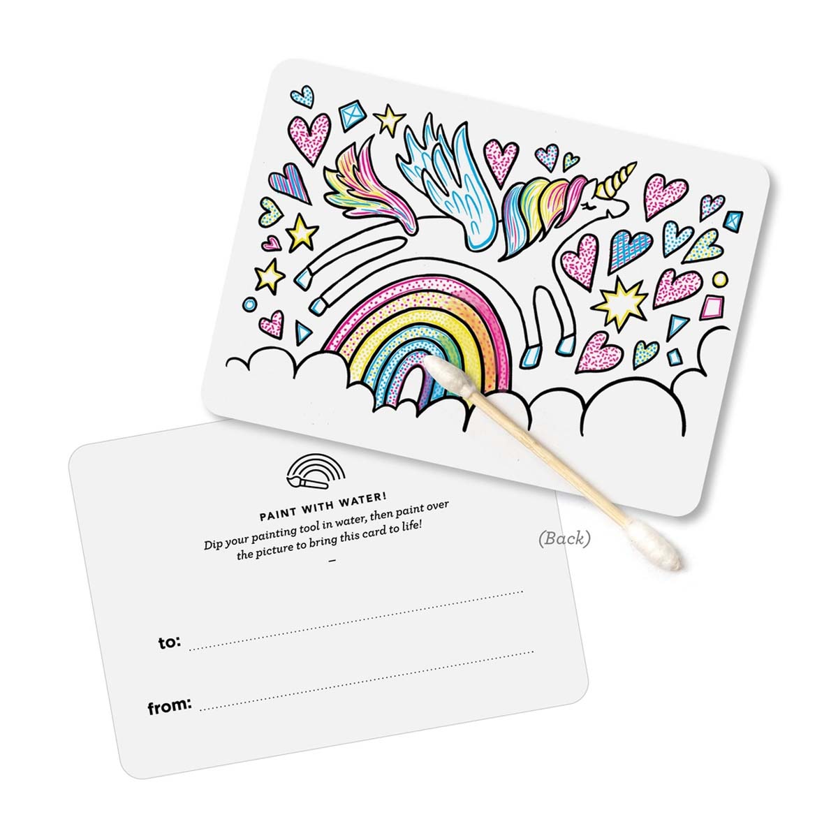 Unicorn Paint with Water Valentine Kit - Lockwood Shop - Inklings Paperie