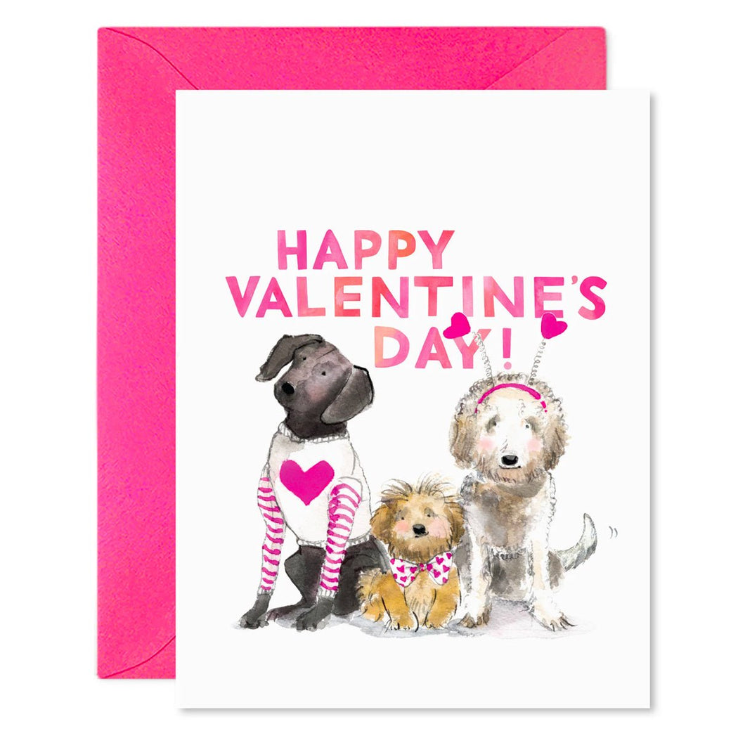 Valentine Doggies Greeting Card - Lockwood Shop - E Frances Paper