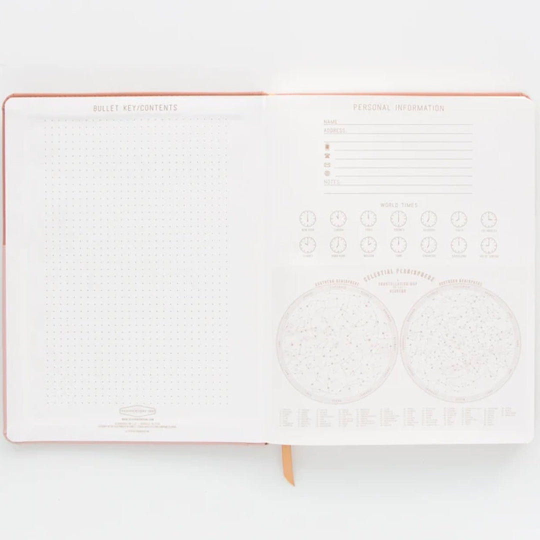Vegan Leather Pocket Journal - Terracotta &amp; Blush Color Block - Lockwood Shop - Designworks Inc