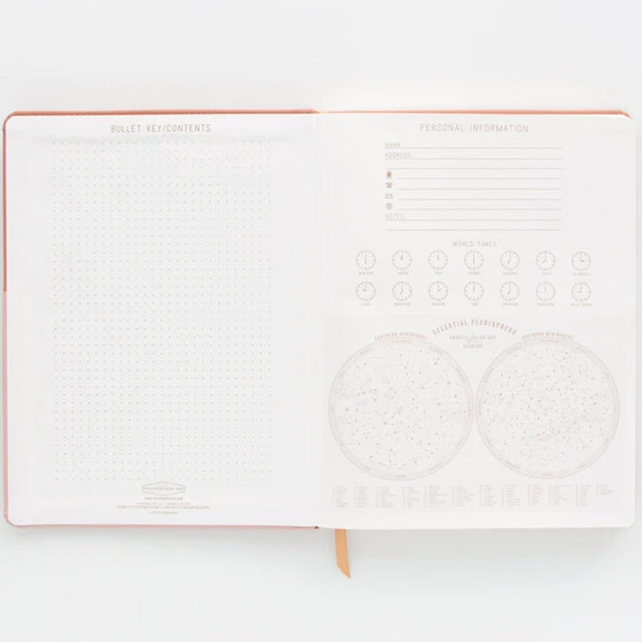 Vegan Leather Pocket Journal - Terracotta &amp; Blush Color Block - Lockwood Shop - Designworks Inc