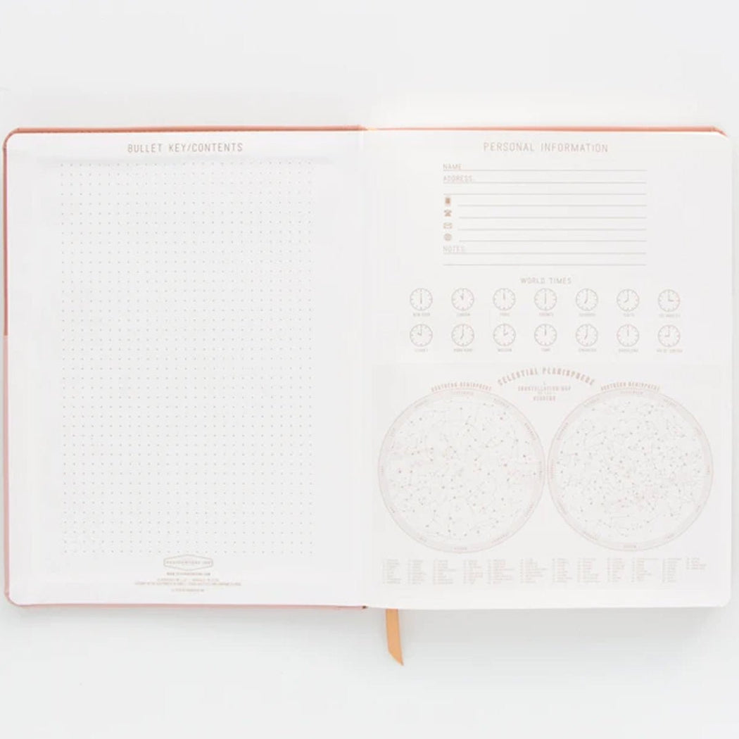 Vegan Leather Pocket Journal - Terracotta & Blush Color Block - Lockwood Shop - Designworks Inc