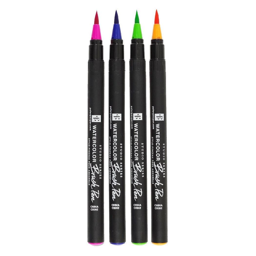 Watercolor Brush Pens - Set/ 24 - Lockwood Shop - Peter Pauper Press