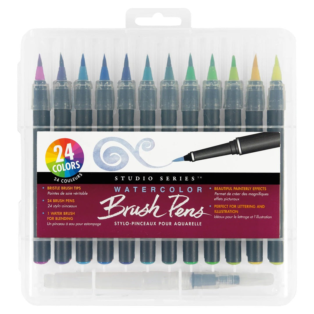 Watercolor Brush Pens - Set/ 24 - Lockwood Shop - Peter Pauper Press