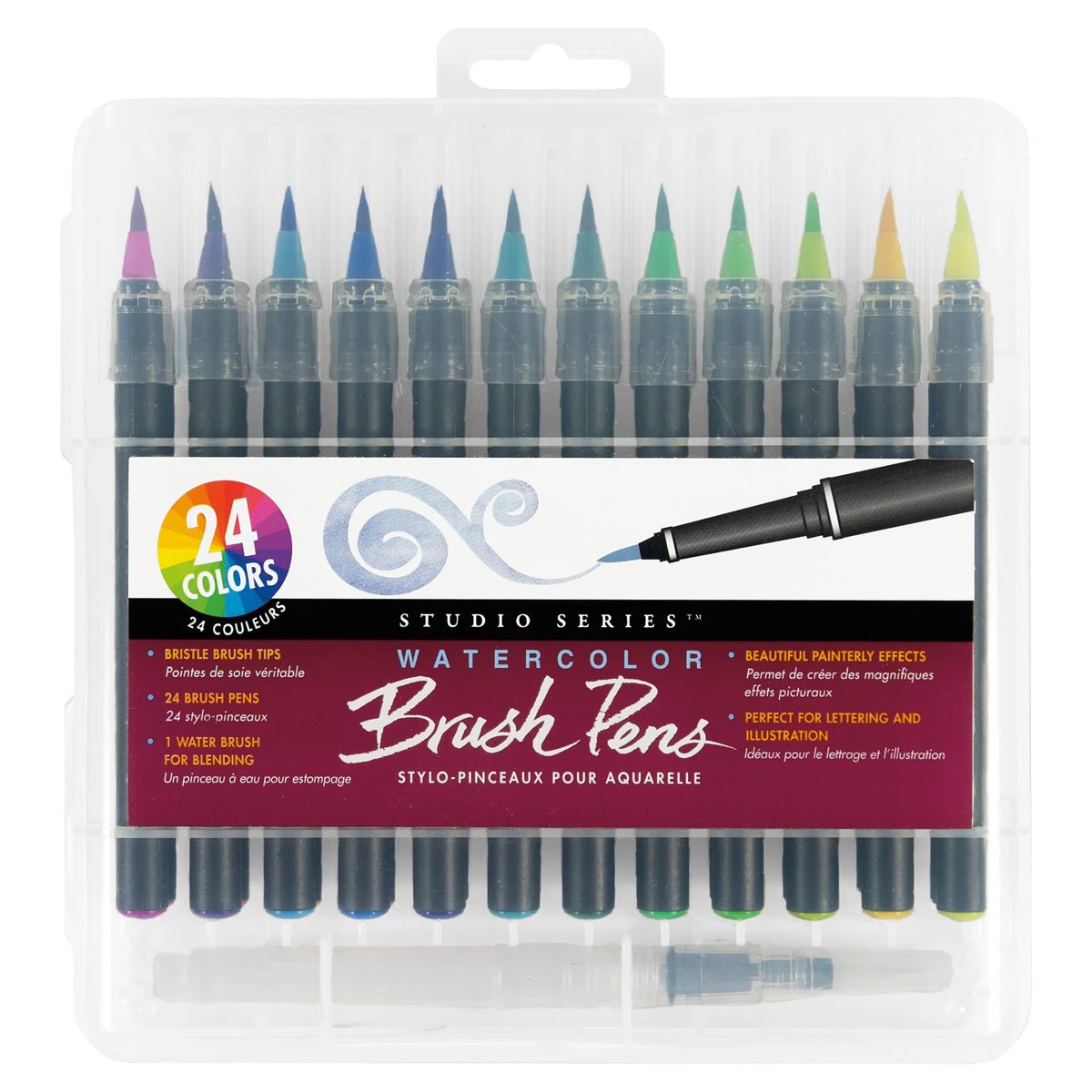 Watercolor Brush Pens - Set/ 24 - Lockwood Shop - Peter Pauper Press