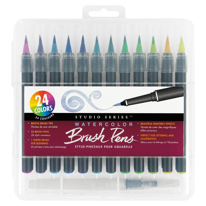 Watercolor Brush Pens - Set/ 24 - Lockwood Shop - Peter Pauper Press