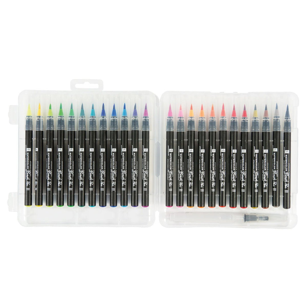 Watercolor Brush Pens - Set/ 24 - Lockwood Shop - Peter Pauper Press
