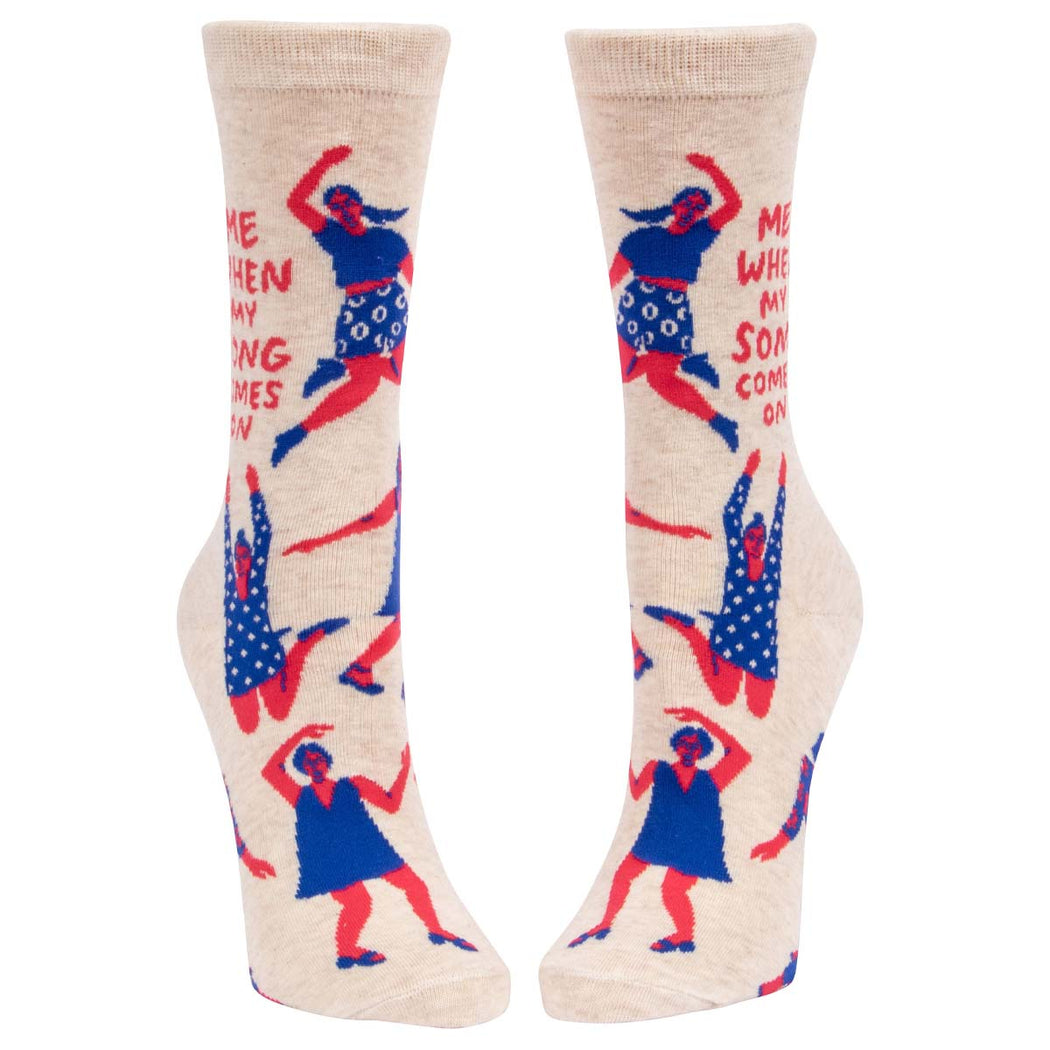 When My Song Comes On Women's Sock - Lockwood Shop - Blue Q