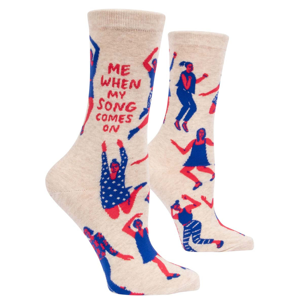 When My Song Comes On Women's Sock - Lockwood Shop - Blue Q