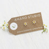 White Daisy Flower Stud Earrings - Lockwood Shop - Amano
