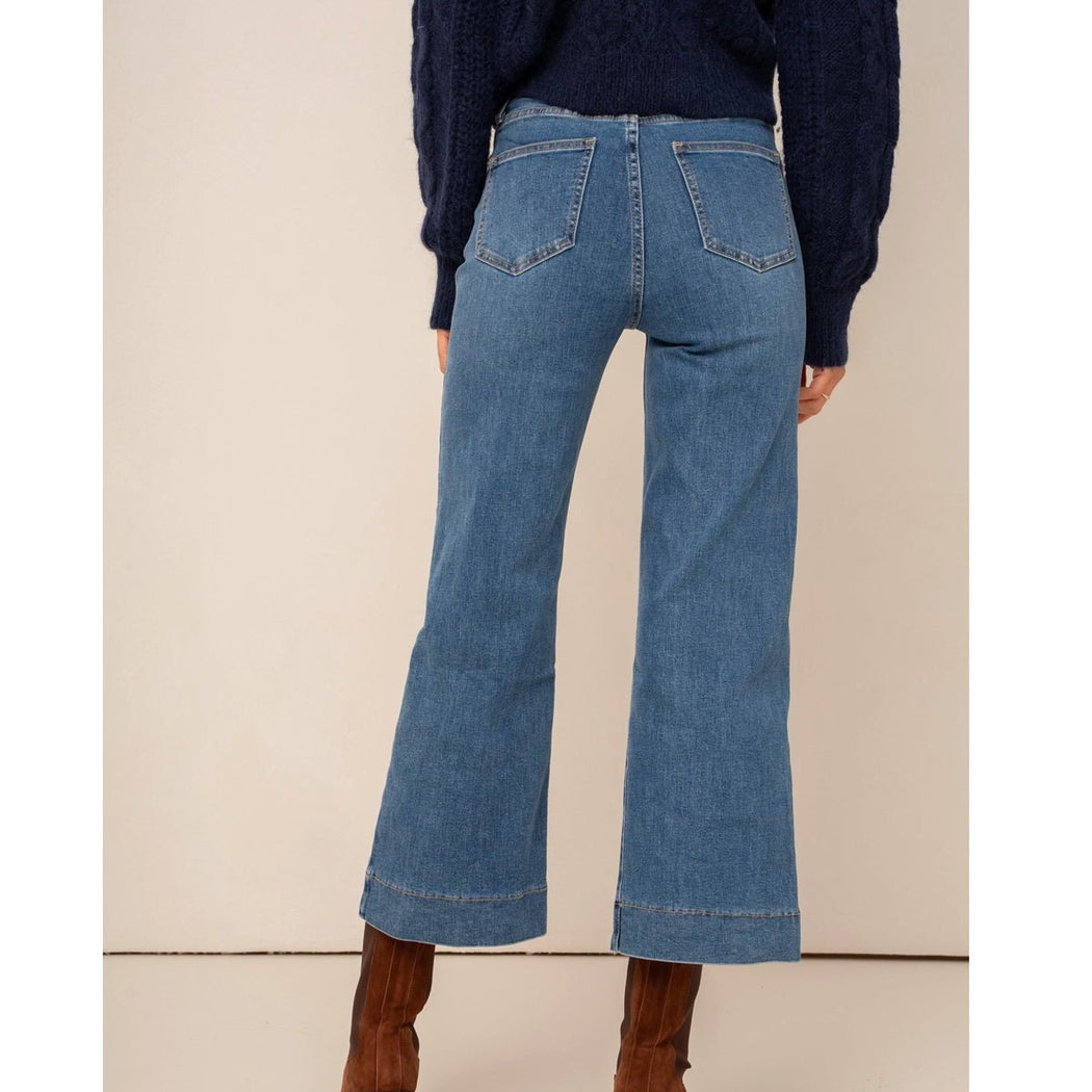 Windy Wide Leg Jeans in Denim - Lockwood Shop - Oraije Paris
