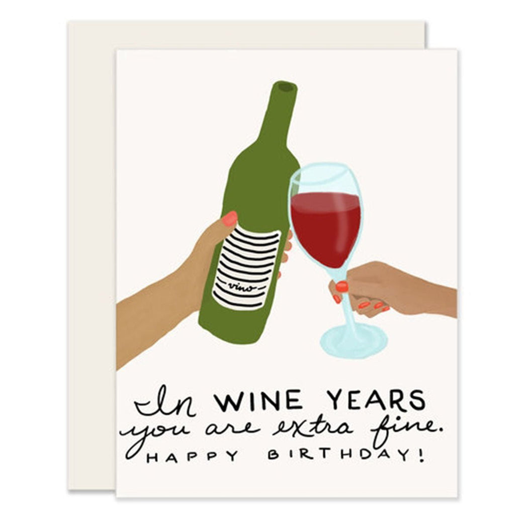 Wine Years Birthday Card - Lockwood Shop - Slightly Stationery