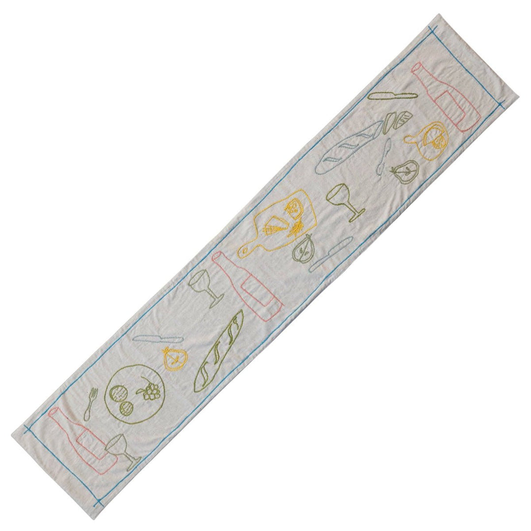 Woven Embroidered Table Runner w/ Tablescape - Lockwood Shop - Creative Co-Op