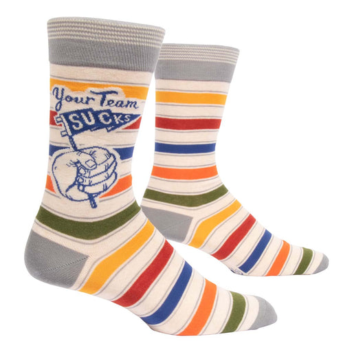 Your Team Sucks Men's Sock - Lockwood Shop - Blue Q