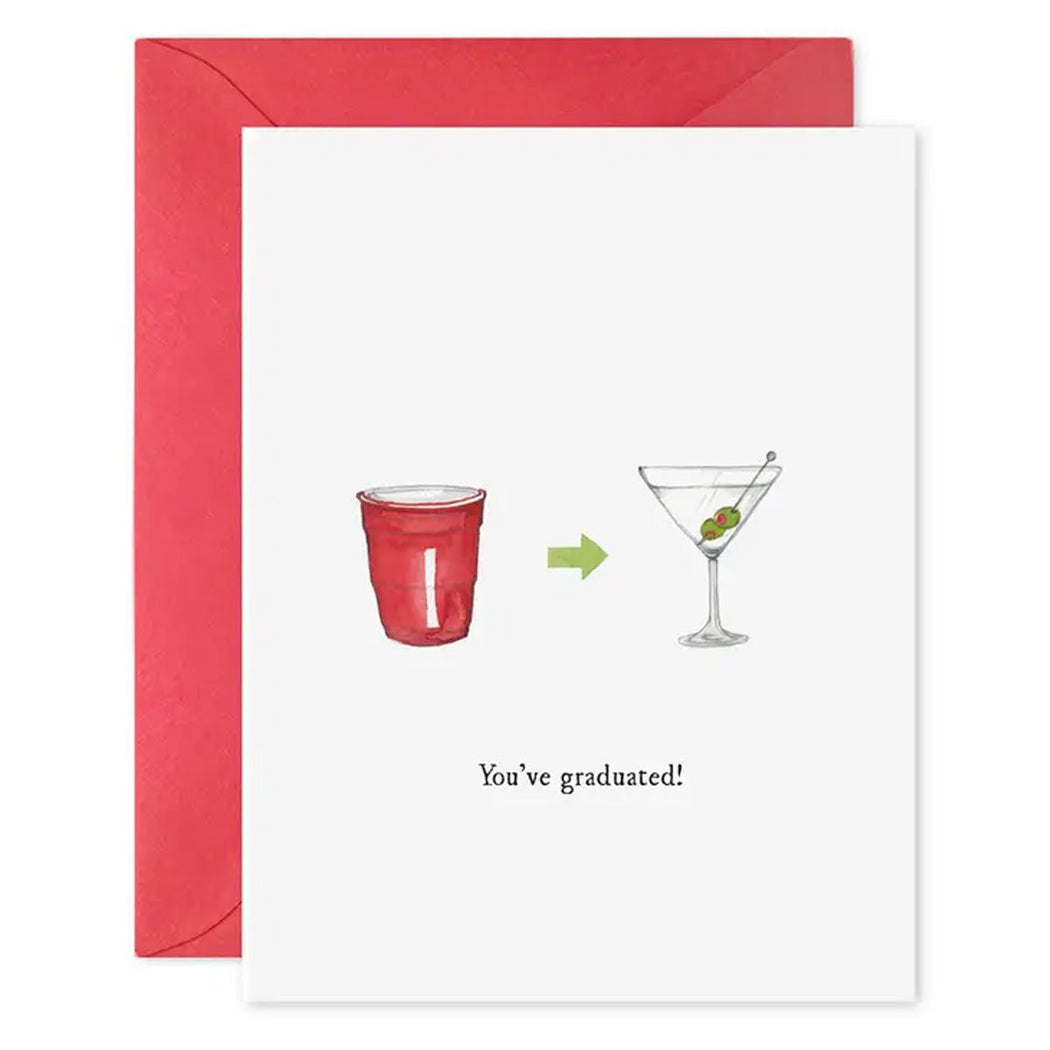 You've Graduated Martini Greeting Card - Lockwood Shop - E Frances Paper