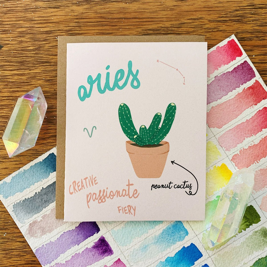 Zodiac Houseplant Greeting Card - Lockwood Shop - Jess Weymouth