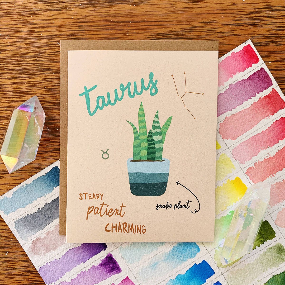 Zodiac Houseplant Greeting Card - Lockwood Shop - Jess Weymouth