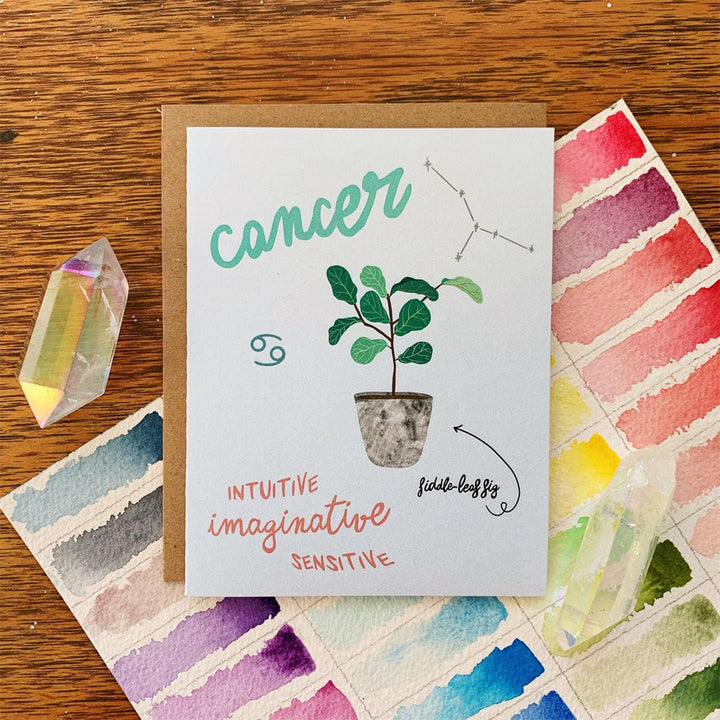 Zodiac Houseplant Greeting Card - Lockwood Shop - Jess Weymouth